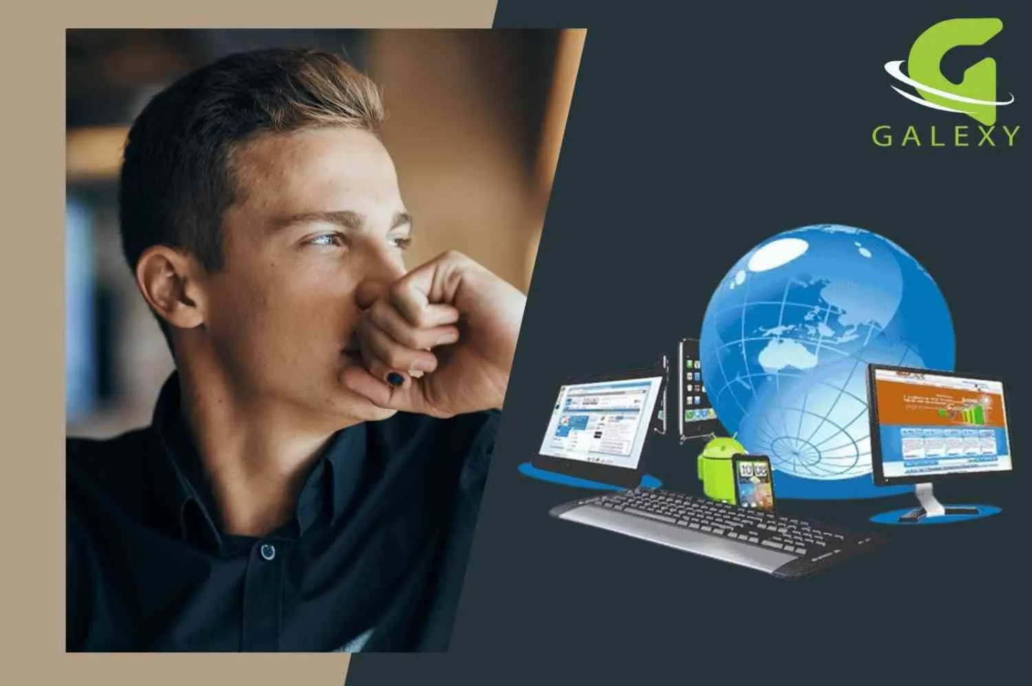 Modern web designing concept for business website