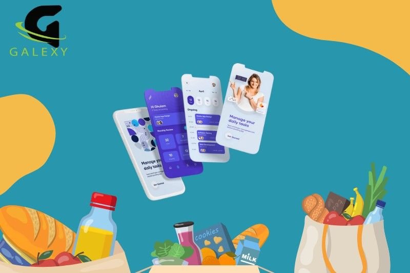 Mobile app UI design displayed on smartphone